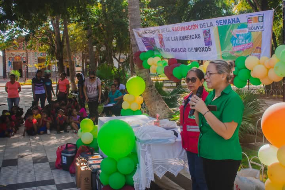 Inicia Campaña de Vacunación de Las Américas en San Ignacio de Moxos