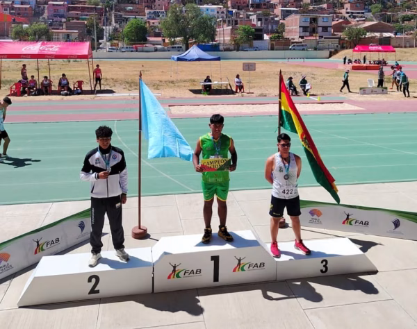 Moisés Montalván da oro al Beni en atletismo nacional
