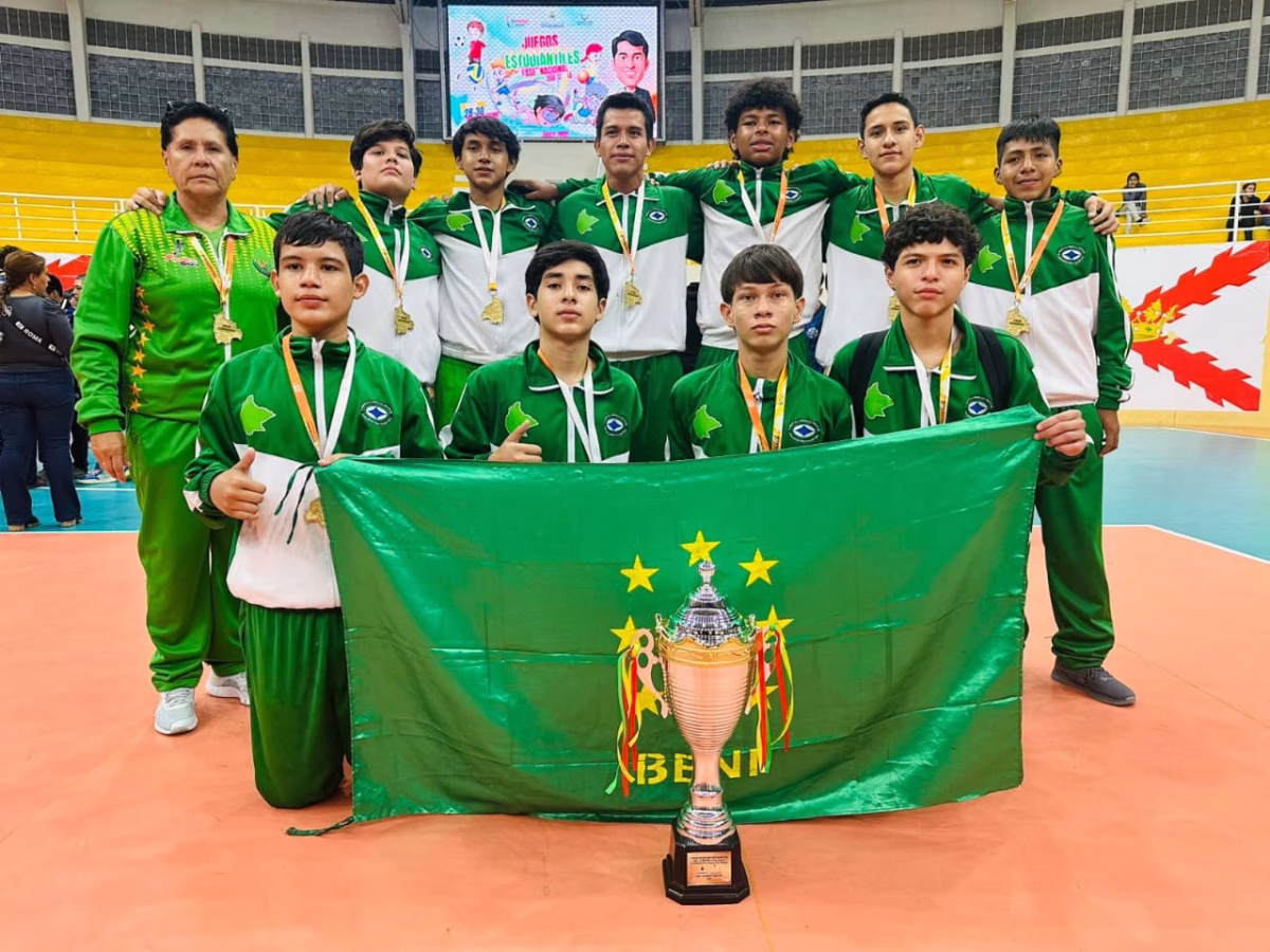 Beni campeón de voleibol en los Juegos Deportivos Escolares Bolivia 2025