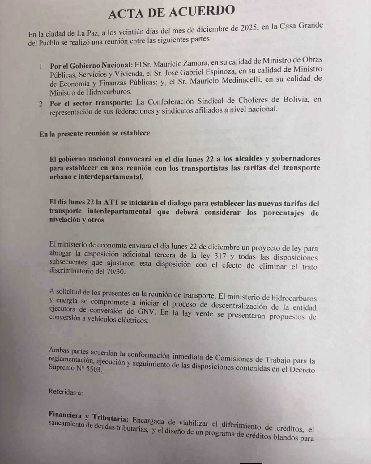 No hay paro, Choferes y Gobierno lograron un acuerdo