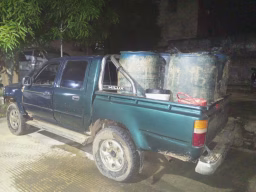 HALLAZCO DE CUATRO TURRILES Y DOS VALDES CON MAS 800 LITROS DE DIESEL EN PUERTO ALMACEN