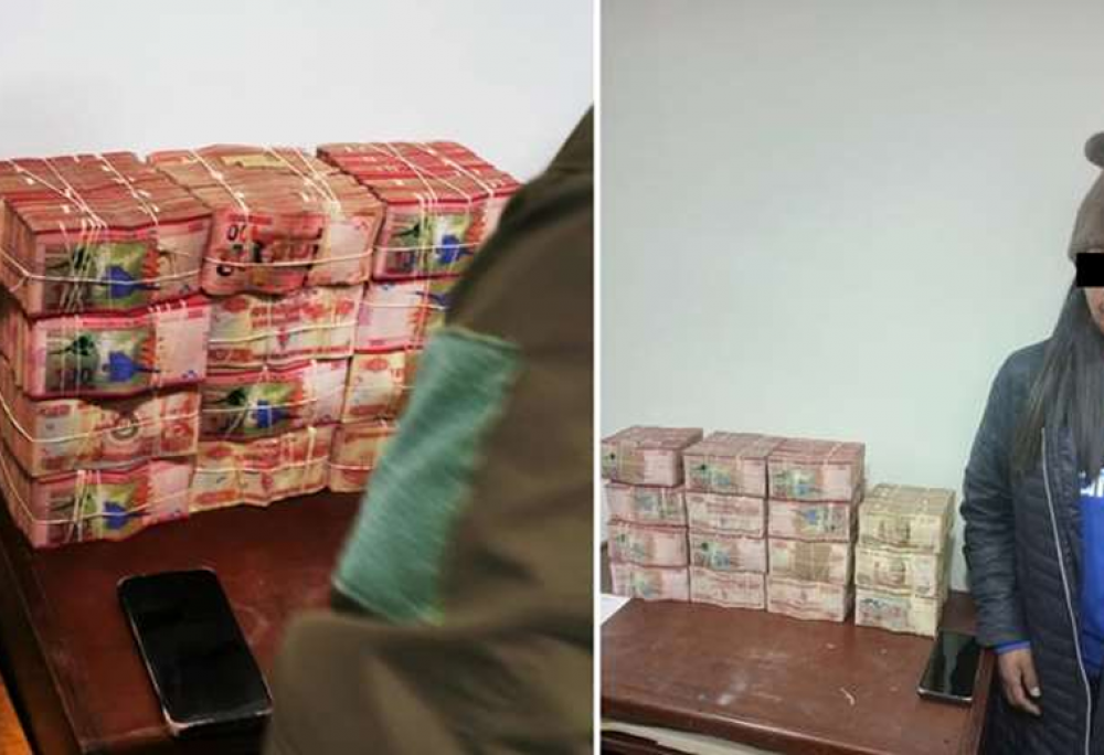 Aprehenden a una mujer que viajaba con Bs 1.800.000 y no supo justificar su procedencia legal