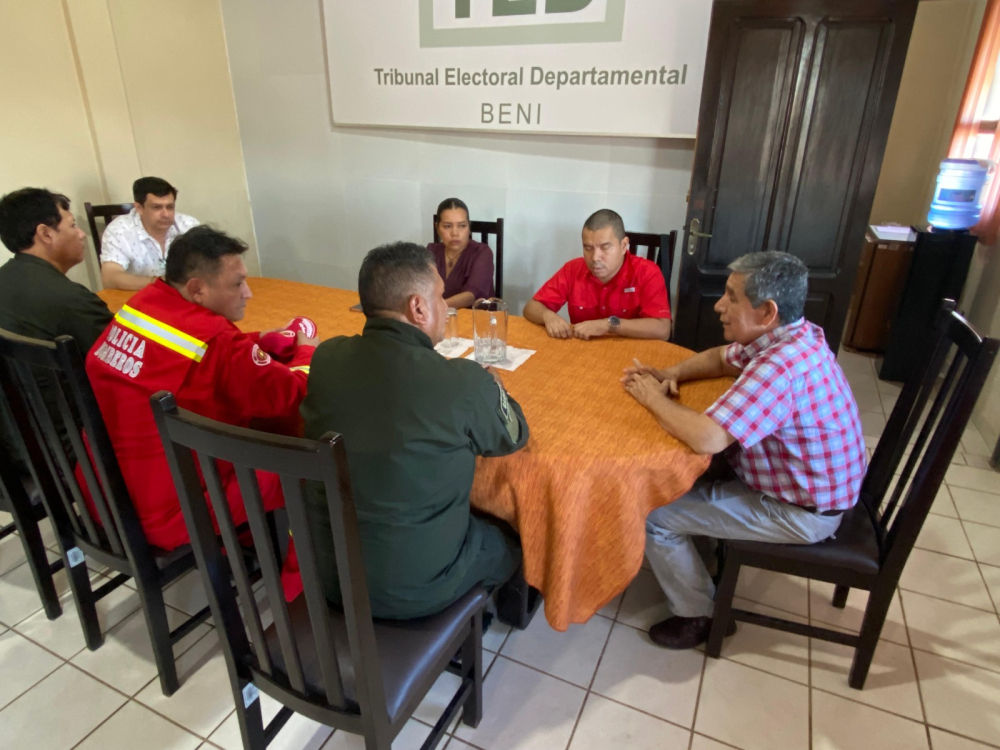 TED Beni y Policía coordinan para garantizar seguridad en las elecciones