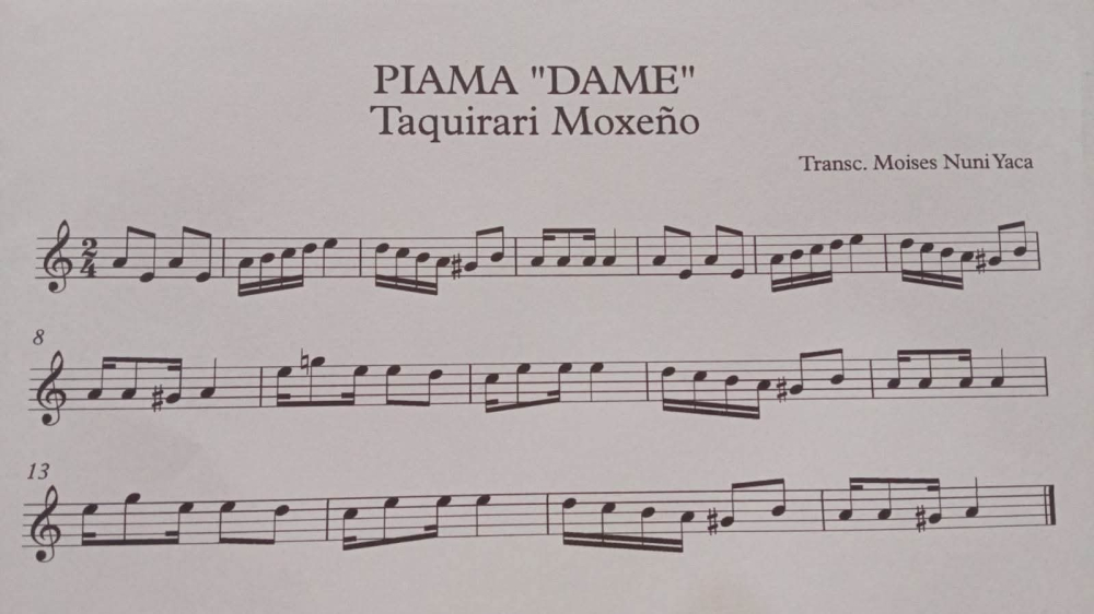 La canción titulada “Piama” es netamente beniana de origen Mojeño Ignaciano