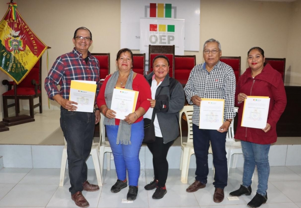 Asambleístas campesinos del Beni recibieron credenciales del TED para ejercer funciones