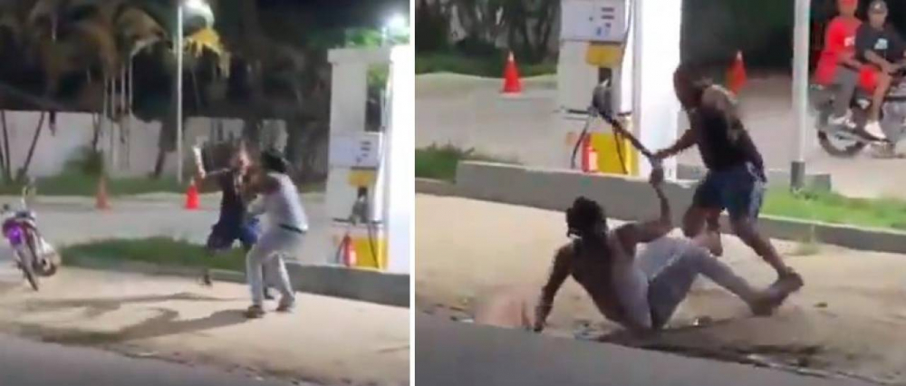 La impactante pelea a machetazos entre dos hombres donde uno pierde la mano