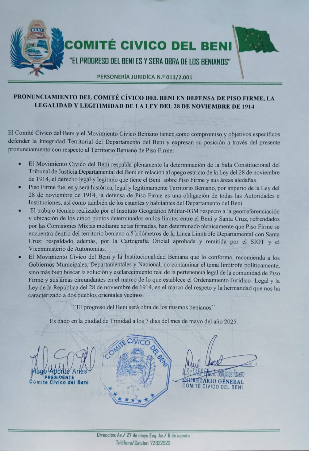 Investigador pide hacer respetar la Ley de 1914 para proteger Piso Firme