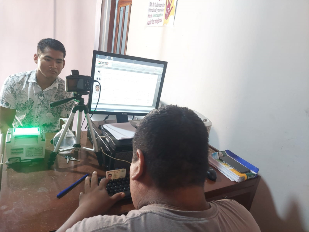 Empadronamiento biométrico culmina hoy, Beni registra cerca de 21 mil inscritos