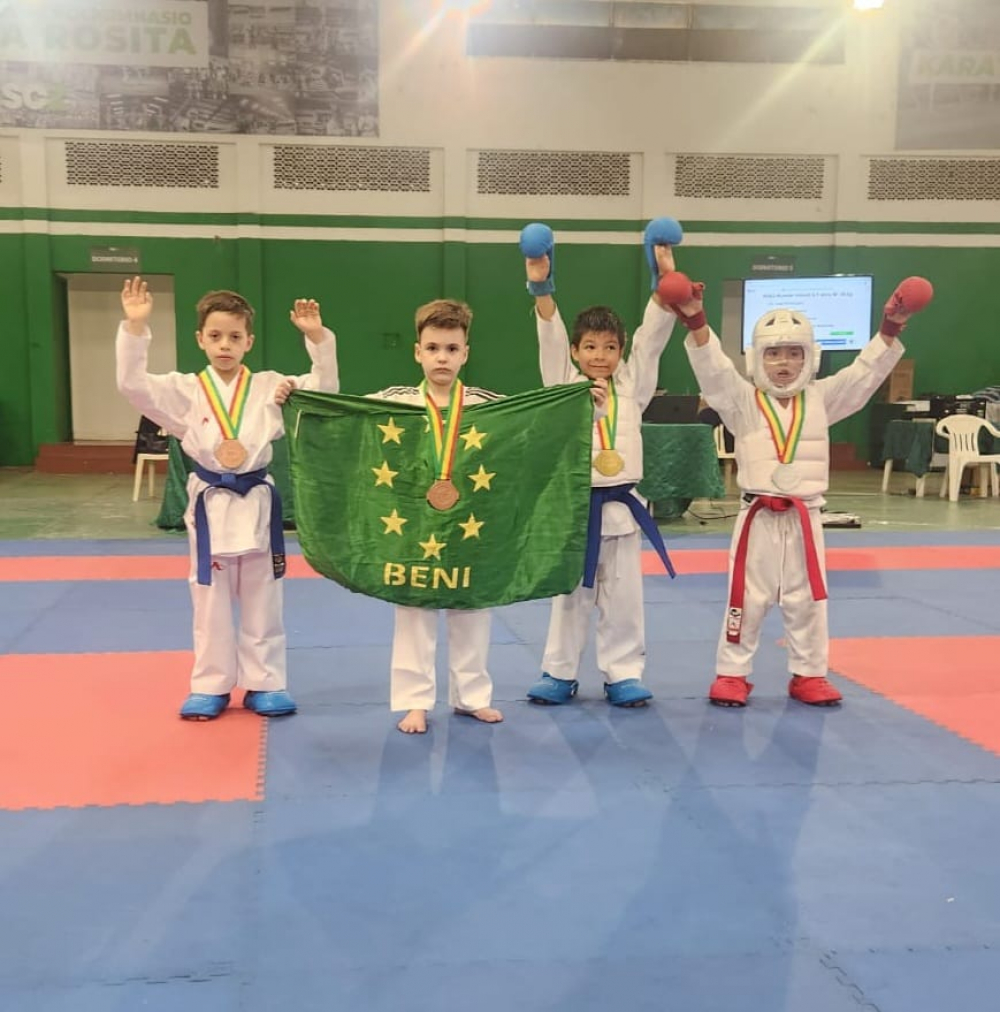 Beni cerca del podio en el XII Nacional de Karate con 29 medallas