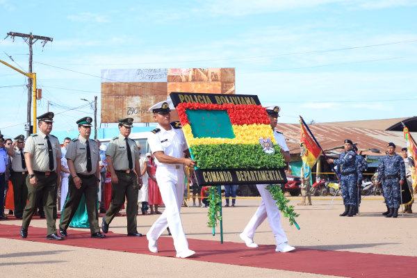 El Comando Departamental de Policía del Beni Honra la Memoria de la Revolución Moxeña y Refuerza su Labor en  Seguridad Ciudadana