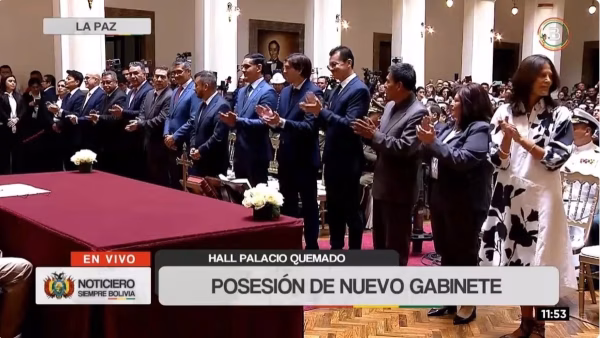 Paz posesiona a su gabinete ministerial La Paz, 09, noviembre 2025