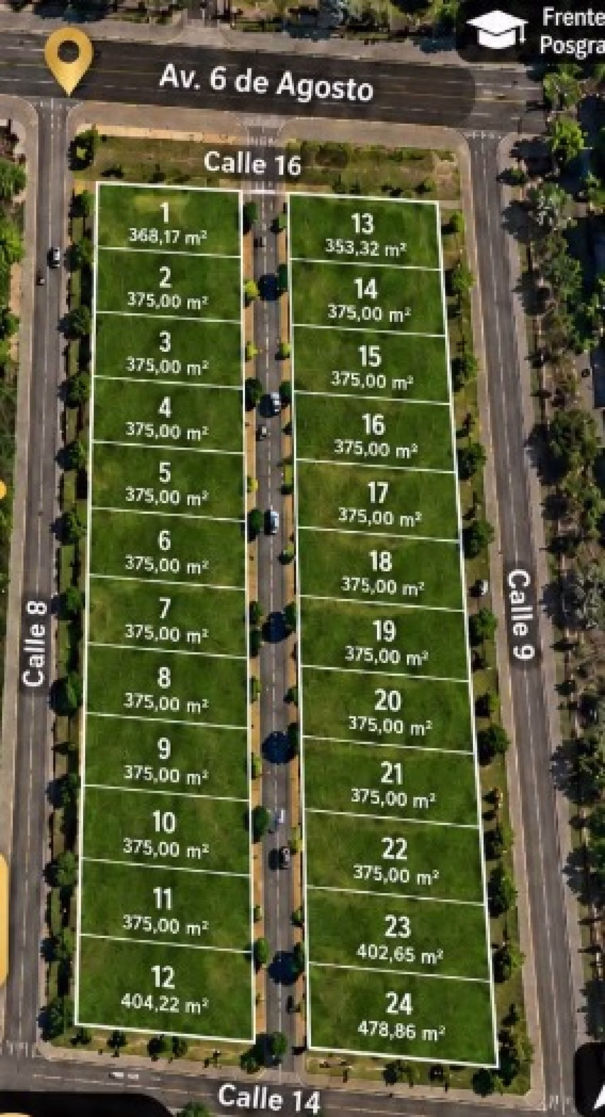 TERRENOS EN LA AV. 6 DE AGOSTO: CRÉDITO DIRECTO Y HASTA 20 AÑOS PLAZO